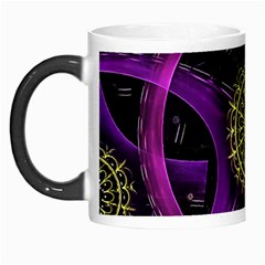 Fractal Neon Rings Geometric Morph Mugs by Pakrebo