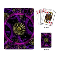 Fractal Neon Rings Geometric Playing Cards Single Design (rectangle) by Pakrebo