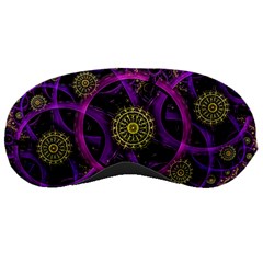 Fractal Neon Rings Geometric Sleeping Mask by Pakrebo