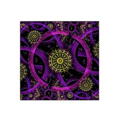 Fractal Neon Rings Geometric Satin Bandana Scarf by Pakrebo