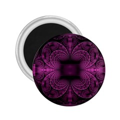 Fractal Magenta Pattern Geometry 2 25  Magnets by Pakrebo