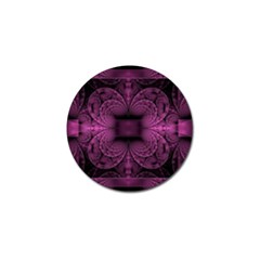 Fractal Magenta Pattern Geometry Golf Ball Marker by Pakrebo