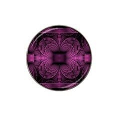 Fractal Magenta Pattern Geometry Hat Clip Ball Marker by Pakrebo