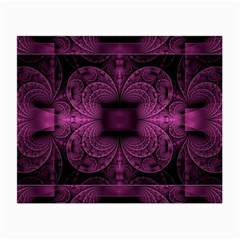 Fractal Magenta Pattern Geometry Small Glasses Cloth by Pakrebo