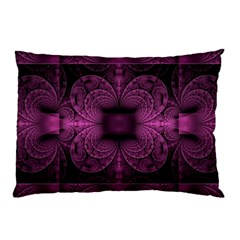 Fractal Magenta Pattern Geometry Pillow Case (two Sides) by Pakrebo