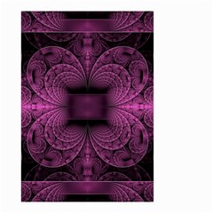 Fractal Magenta Pattern Geometry Small Garden Flag (two Sides) by Pakrebo