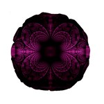 Fractal Magenta Pattern Geometry Standard 15  Premium Round Cushions Front