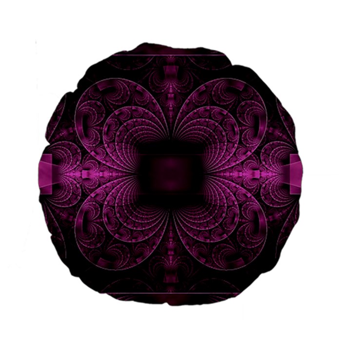 Fractal Magenta Pattern Geometry Standard 15  Premium Round Cushions