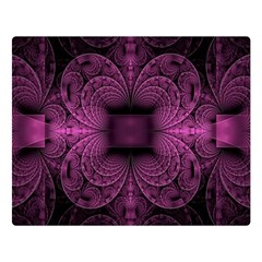 Fractal Magenta Pattern Geometry Double Sided Flano Blanket (large)  by Pakrebo