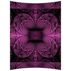 Fractal Magenta Pattern Geometry Back Support Cushion by Pakrebo