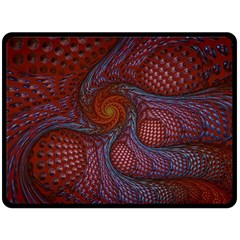 Fractal Red Fractal Art Digital Art Fleece Blanket (large)  by Pakrebo