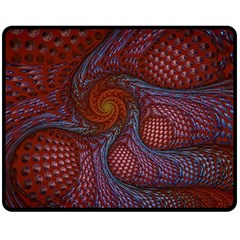 Fractal Red Fractal Art Digital Art Fleece Blanket (medium)  by Pakrebo