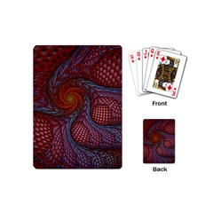 Fractal Red Fractal Art Digital Art Playing Cards Single Design (mini) by Pakrebo