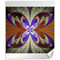 Fractal Splits Silver Gold Canvas 8  X 10  by Pakrebo