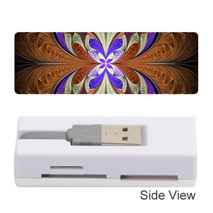 Fractal Splits Silver Gold Memory Card Reader (Stick)