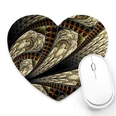 Fractal Abstract Pattern Spiritual Heart Mousepads by Pakrebo