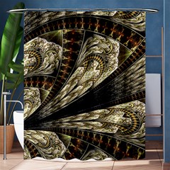 Fractal Abstract Pattern Spiritual Shower Curtain 60  X 72  (medium)  by Pakrebo