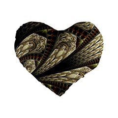 Fractal Abstract Pattern Spiritual Standard 16  Premium Heart Shape Cushions by Pakrebo