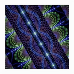 Fractal Blue Lines Colorful Medium Glasses Cloth by Pakrebo