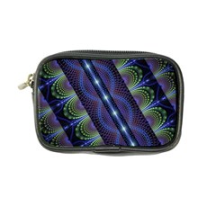 Fractal Blue Lines Colorful Coin Purse