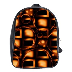 Bubbles Background Abstract Brown School Bag (large) by Pakrebo