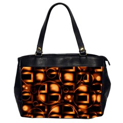 Bubbles Background Abstract Brown Oversize Office Handbag (2 Sides) by Pakrebo