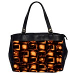 Bubbles Background Abstract Brown Oversize Office Handbag (2 Sides) Front