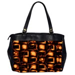 Bubbles Background Abstract Brown Oversize Office Handbag (2 Sides) Back