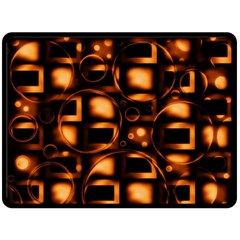 Bubbles Background Abstract Brown Fleece Blanket (large)  by Pakrebo