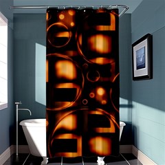 Bubbles Background Abstract Brown Shower Curtain 36  X 72  (stall)  by Pakrebo