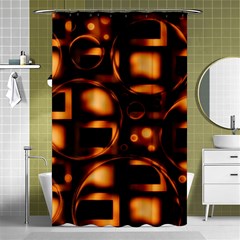 Bubbles Background Abstract Brown Shower Curtain 48  X 72  (small)  by Pakrebo