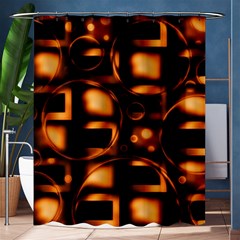 Bubbles Background Abstract Brown Shower Curtain 60  X 72  (medium)  by Pakrebo