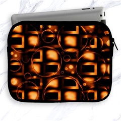 Bubbles Background Abstract Brown Apple Ipad 2/3/4 Zipper Cases by Pakrebo