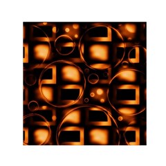 Bubbles Background Abstract Brown Small Satin Scarf (square) by Pakrebo