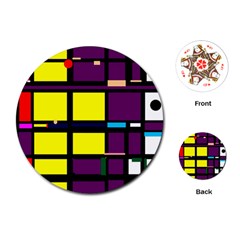 Design Pattern Colors Colorful Playing Cards Single Design (round) by Pakrebo