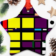 Design Pattern Colors Colorful Star Ornament (two Sides) by Pakrebo