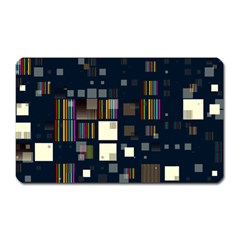 Blocks Pattern Rainbow Texture Magnet (rectangular) by Pakrebo