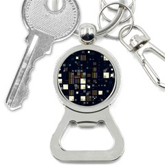 Blocks Pattern Rainbow Texture Bottle Opener Key Chain by Pakrebo