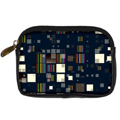 Blocks Pattern Rainbow Texture Digital Camera Leather Case