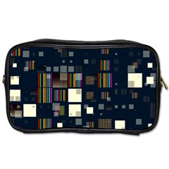 Blocks Pattern Rainbow Texture Toiletries Bag (One Side)