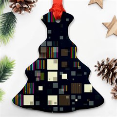 Blocks Pattern Rainbow Texture Ornament (Christmas Tree) 