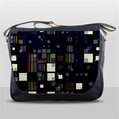 Blocks Pattern Rainbow Texture Messenger Bag by Pakrebo