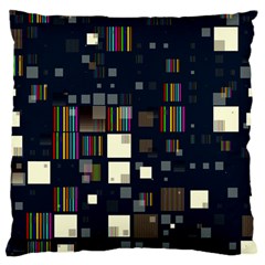 Blocks Pattern Rainbow Texture Large Cushion Case (One Side)