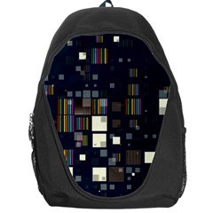 Blocks Pattern Rainbow Texture Backpack Bag