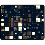 Blocks Pattern Rainbow Texture Double Sided Fleece Blanket (Medium)  58.8 x47.4  Blanket Front