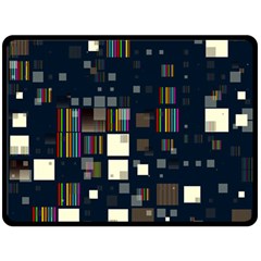 Blocks Pattern Rainbow Texture Double Sided Fleece Blanket (large)  by Pakrebo