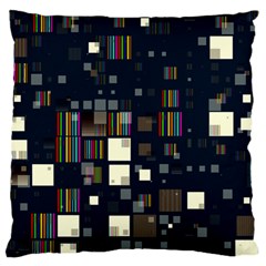 Blocks Pattern Rainbow Texture Standard Flano Cushion Case (One Side)