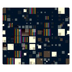 Blocks Pattern Rainbow Texture Double Sided Flano Blanket (small)  by Pakrebo