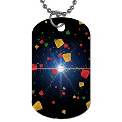 Technology Background Pattern Dog Tag (two Sides) by Pakrebo