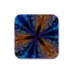 Abstract Background Kaleidoscope Rubber Square Coaster (4 Pack)  by Pakrebo